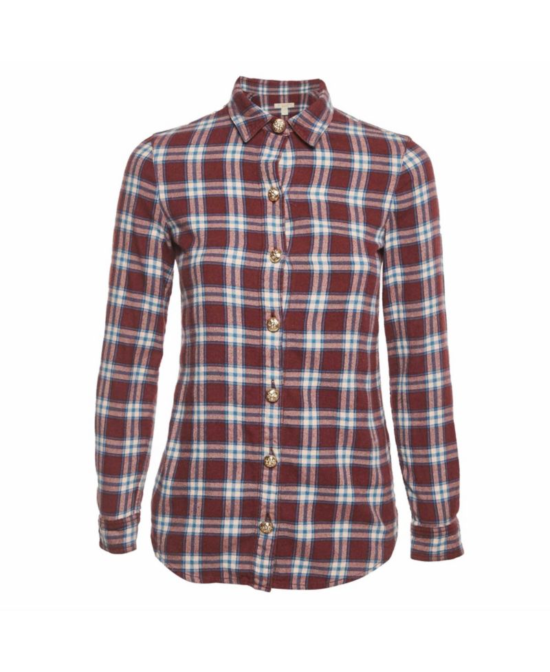 Women's Burgundy Cotton Top