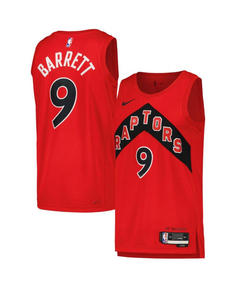 Men's and Women's RJ Barrett Red Toronto Raptors Swingman Player Jersey - Icon Edition