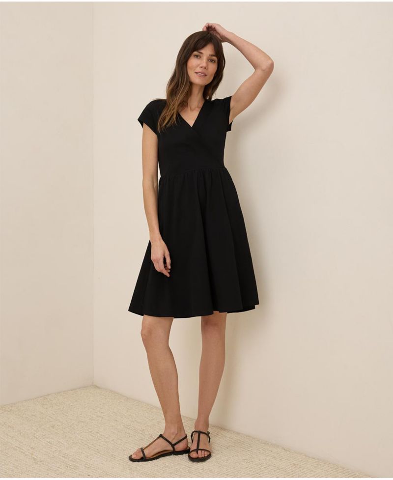 Women's Fit & Flare Crossover Dress Made With Organic Cotton