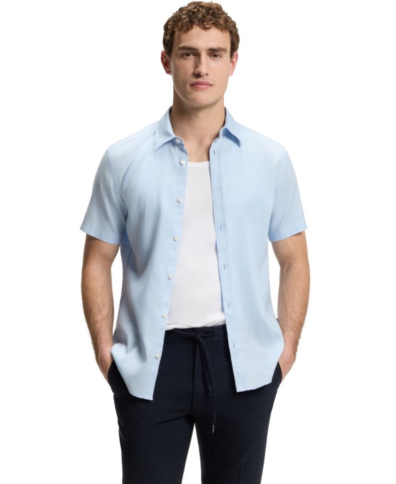 BOSS by Men's Stretch Linen Slim-Fit Shirt