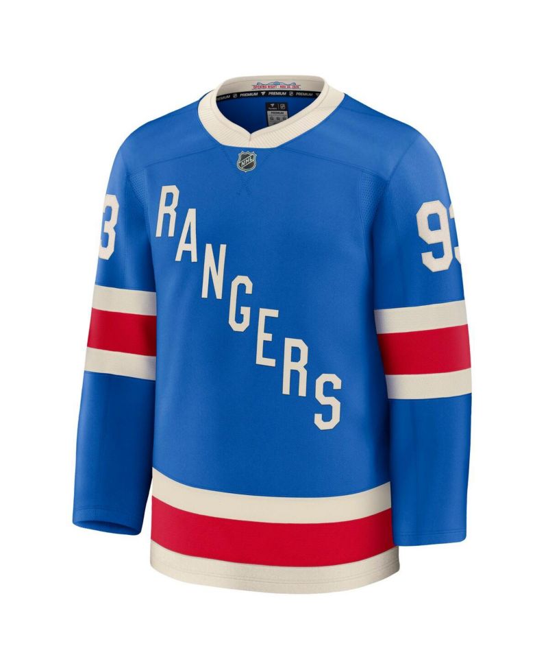 Men's Mika Zibanejad Blue New York Rangers Centennial Premium Jersey