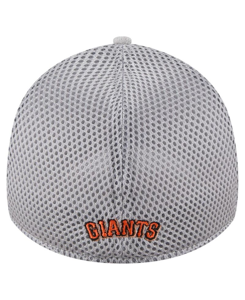 Men's Gray San Francisco Giants Visor Paint Splatter 39THIRTY Flex Hat