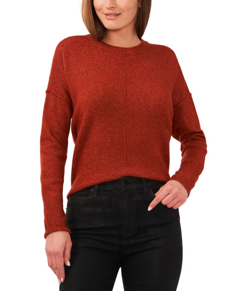 Women's Cozy Crewneck Long-Sleeve Extend-Shoulder Sweater