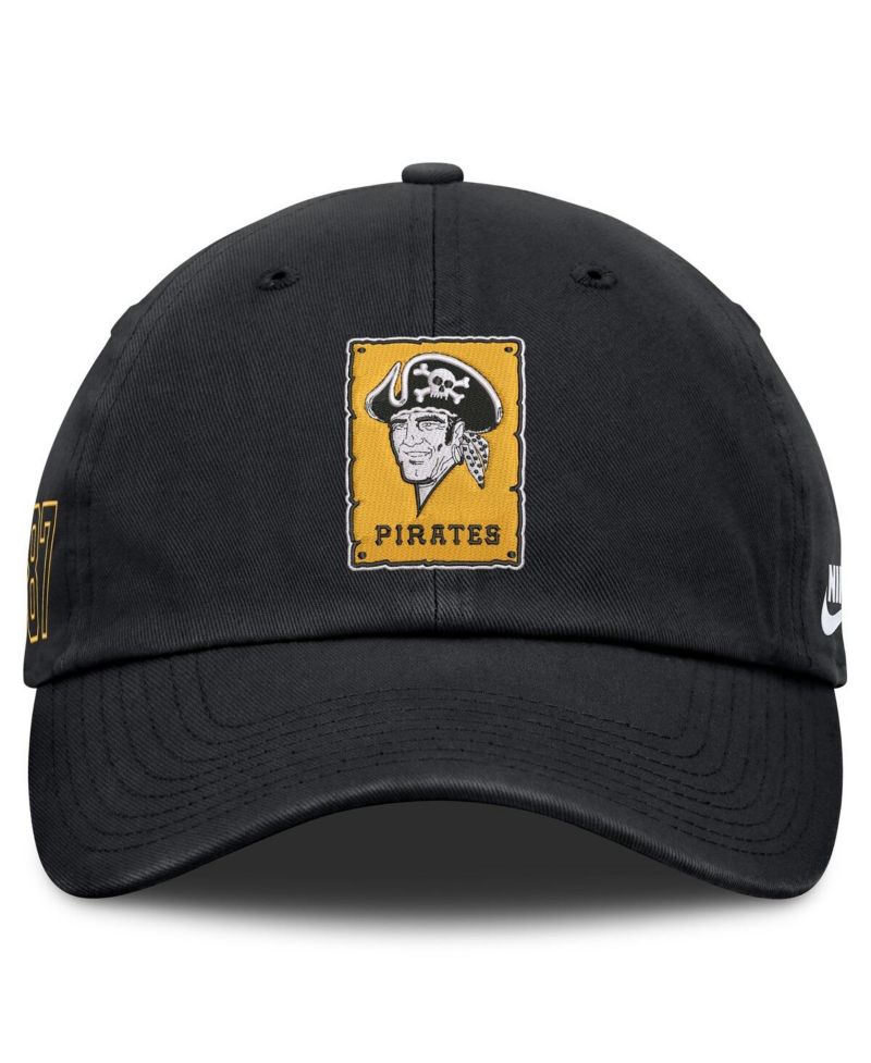 Men's Black Pittsburgh Pirates Cooperstown Club Adjustable Hat