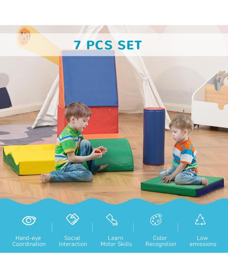 Toddler Foam Building Blocks, 7-Piece Set
