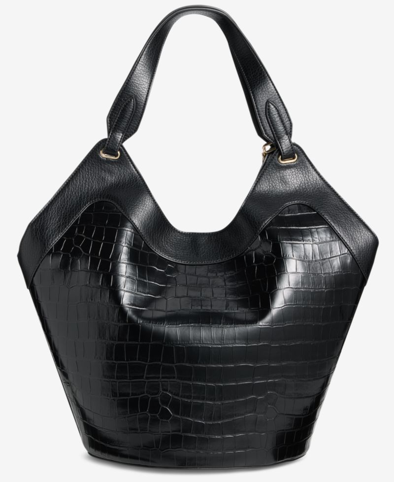 Gihsell Croco-Embossed Tote Bag