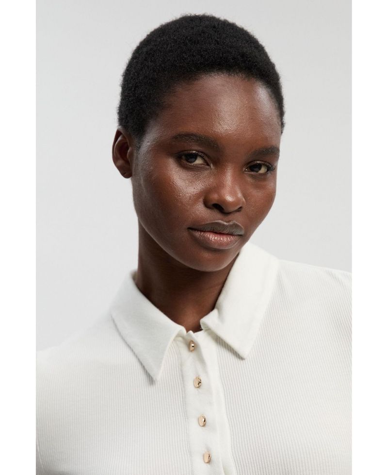 Women's Rib Shirt Midi Dress
