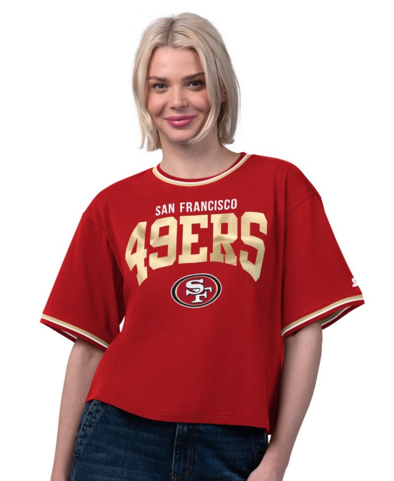 Women's Scarlet San Francisco 49ers Ace Cropped T-Shirt