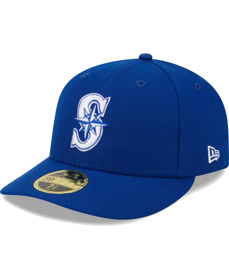 Men's Royal Seattle Mariners White Logo Low Profile 59FIFTY Fitted Hat