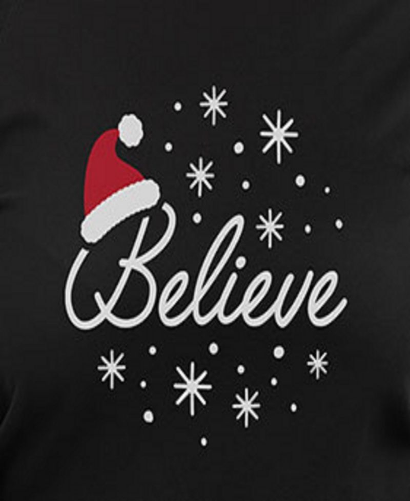 Plus Size Trendy Believe Graphic Pullover Top