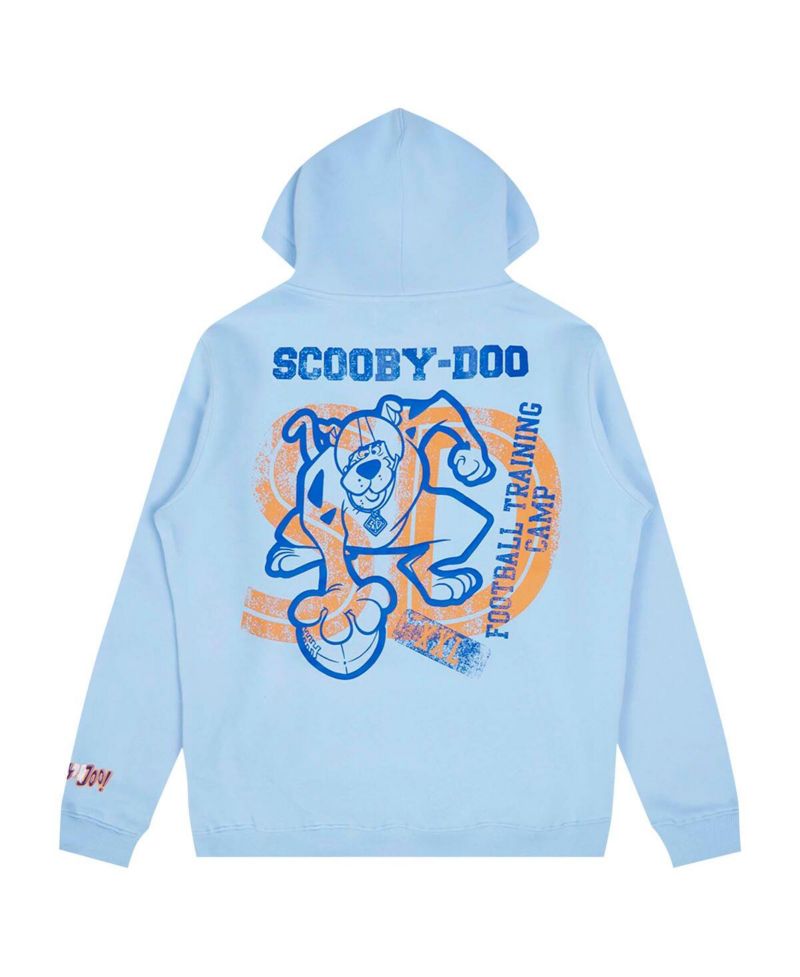 Men's Light Blue Scooby-Doo Football Training Camp Pullover Hoodie