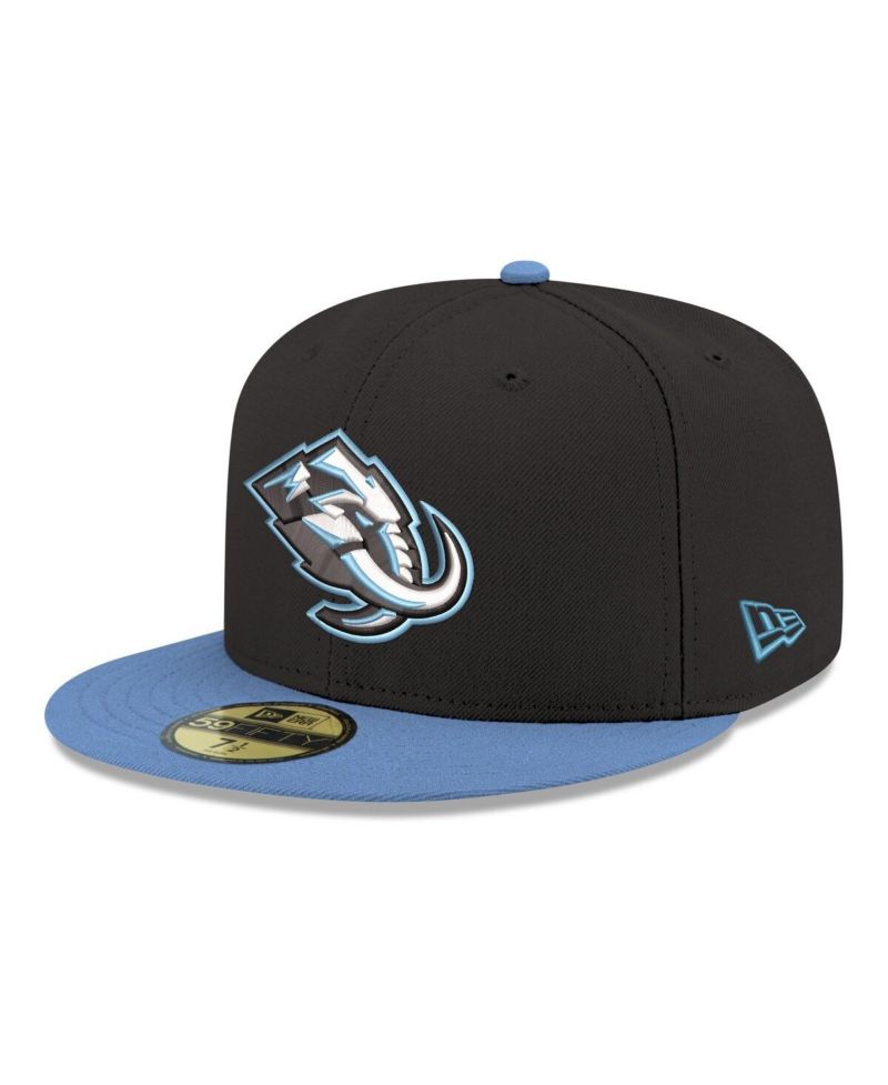 Men's Black Utah Mammoth Core Logo Two-Tone 59FIFTY Fitted Hat