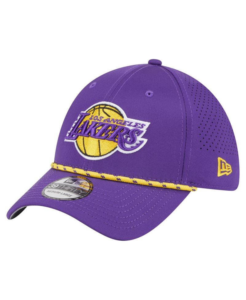 Men's Purple Los Angeles Lakers Featherweight Poly Rope Flex 39Thirty Hat