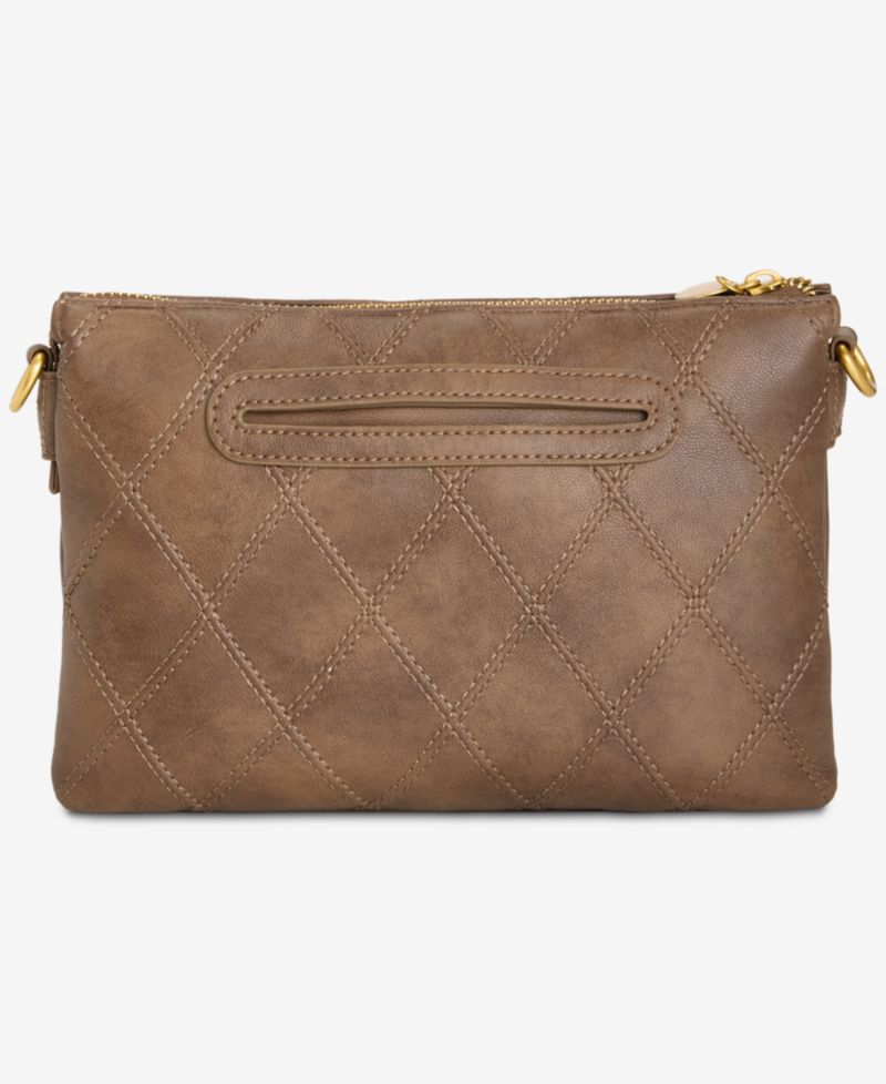 Diamond Quilted Double Compartment Crossbody Bag