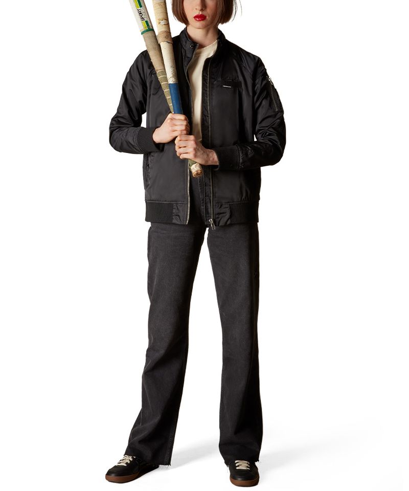 Women's Satin Bomber Jacket