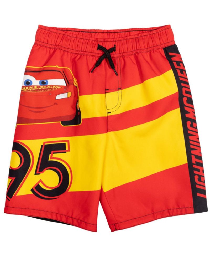 Boys Disney Pixar Lightning McQueen Rash Guard and Swim Trunks Outfit Set