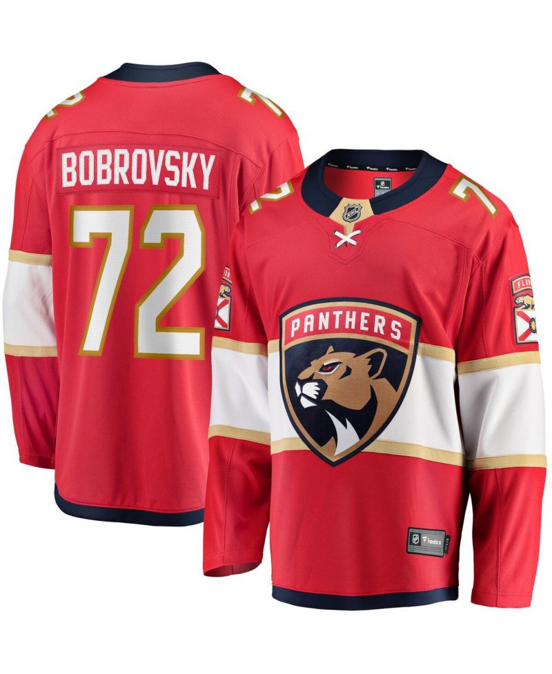 Men's Sergei Bobrovsky Red Florida Panthers Breakaway Player Jersey