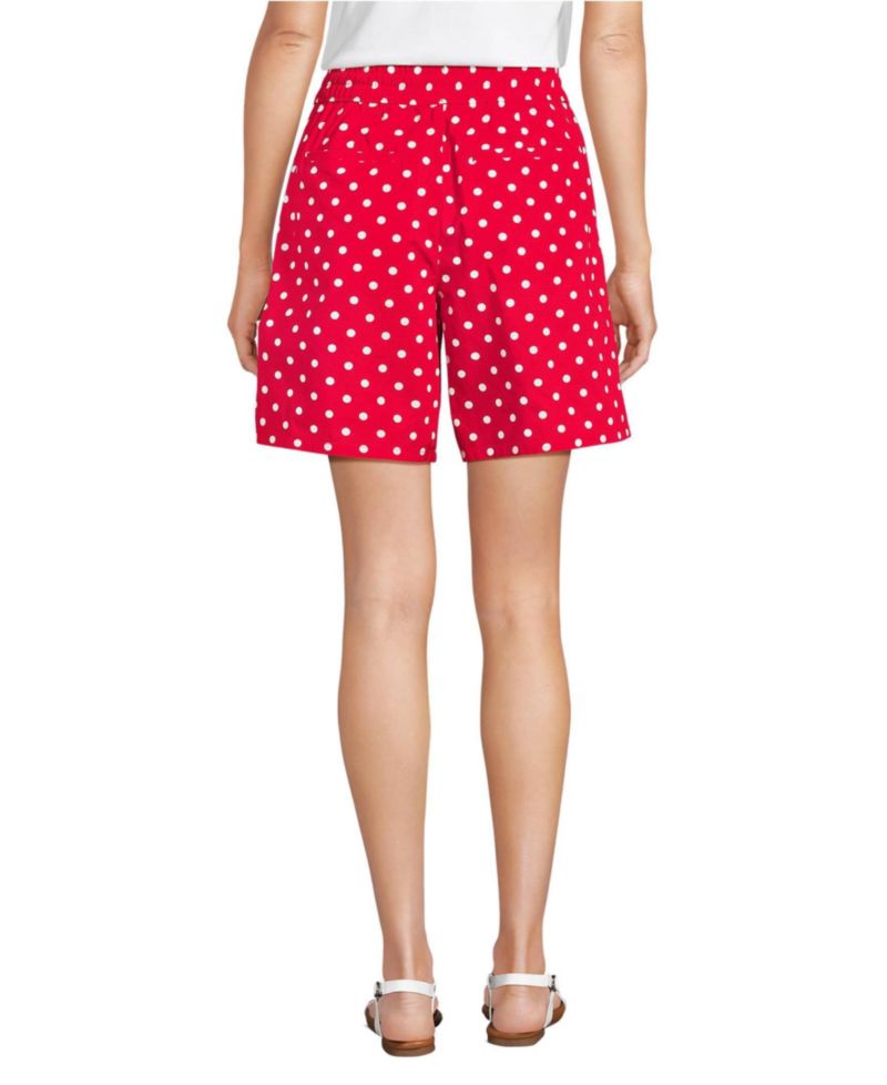 Women's Poplin High Rise Pull On 7" Shorts