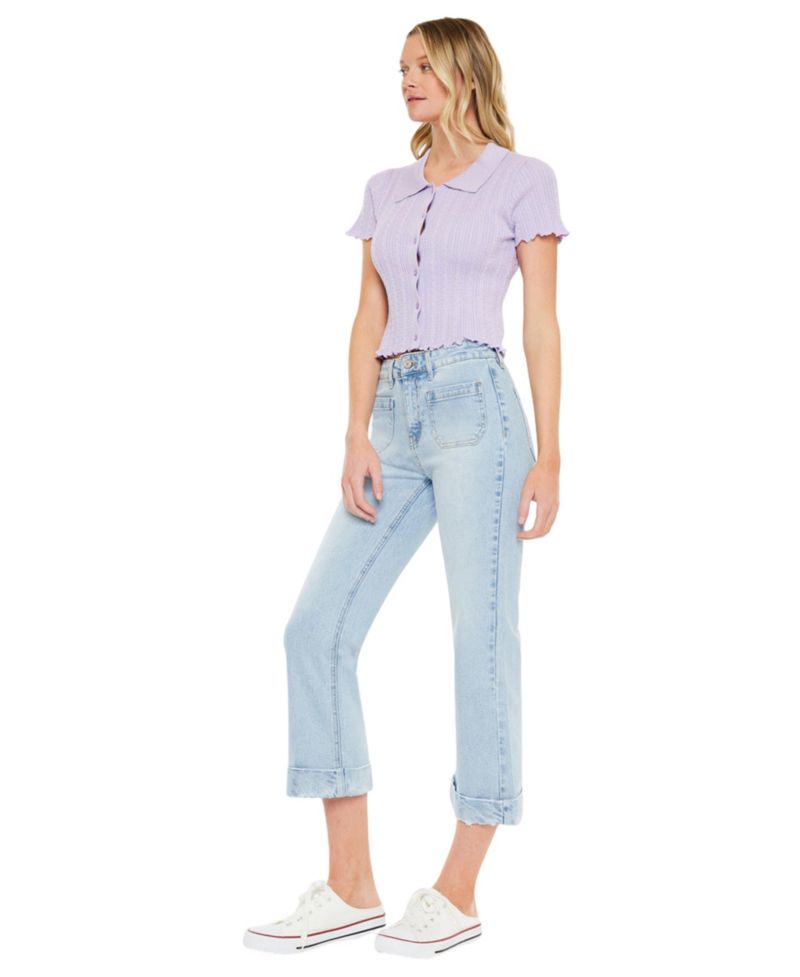 Women's Angelina High Rise Crop Flare Jeans
