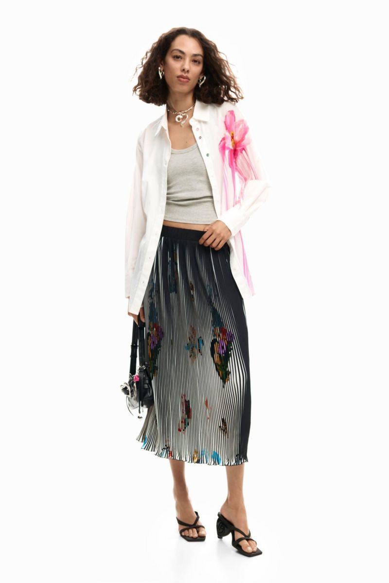 Women's Midi arty texture skirt