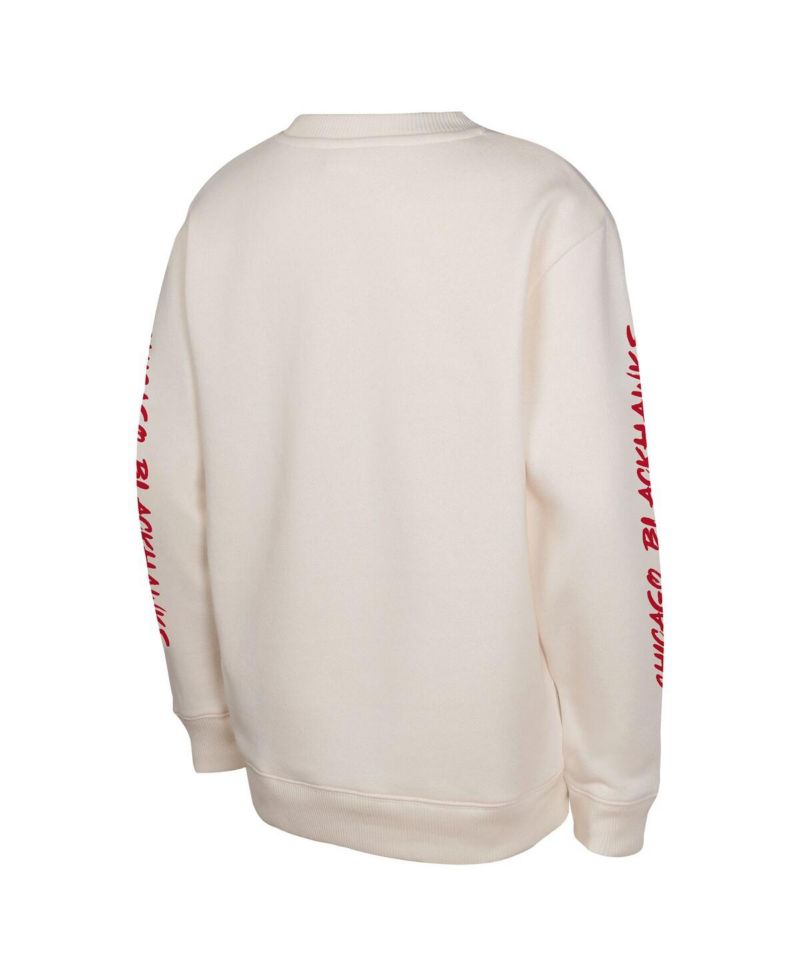 Big Boys and Girls Cream Chicago Blackhawks Star Power Pullover Sweatshirt