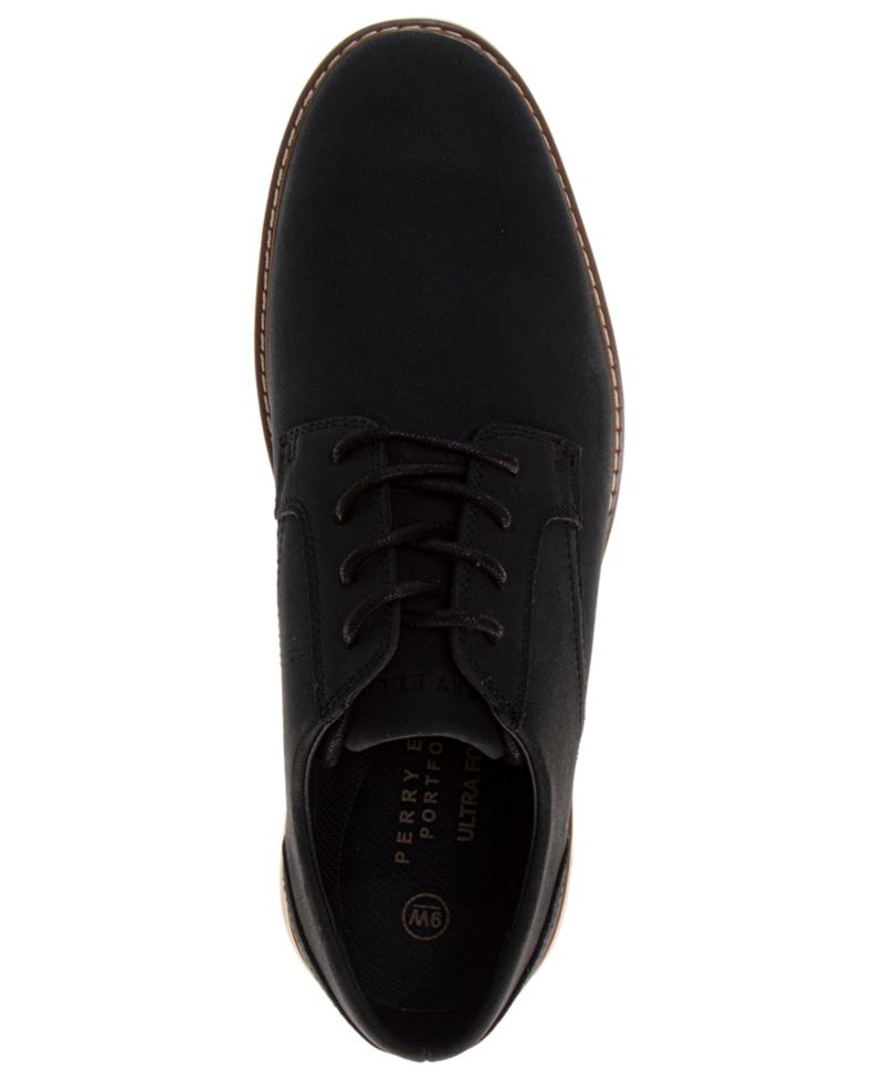 Men's Business-Casual Lace-Up Faux Leather Oxfords