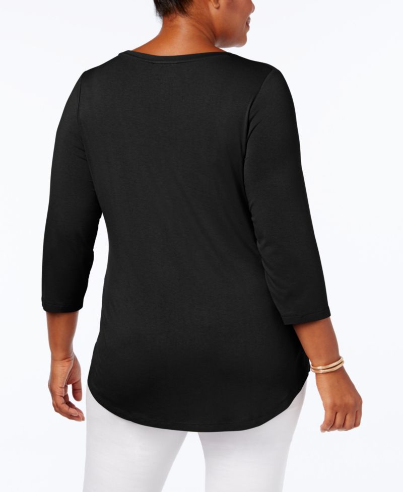Plus Size 3/4-Sleeve Top