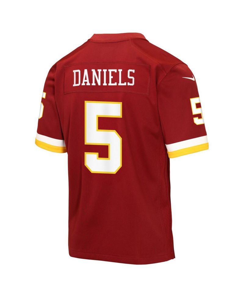 Big Boys and Girls Jayden Daniels Burgundy Washington Commanders Game Jersey