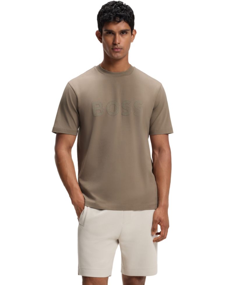 Men's Crewneck Short-Sleeve Stretch Cotton-Blend T-Shirt