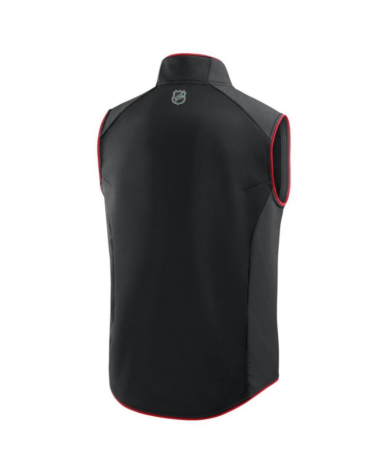 Men's Black Detroit Red Wings Authentic Pro Rink Full-Zip Vest