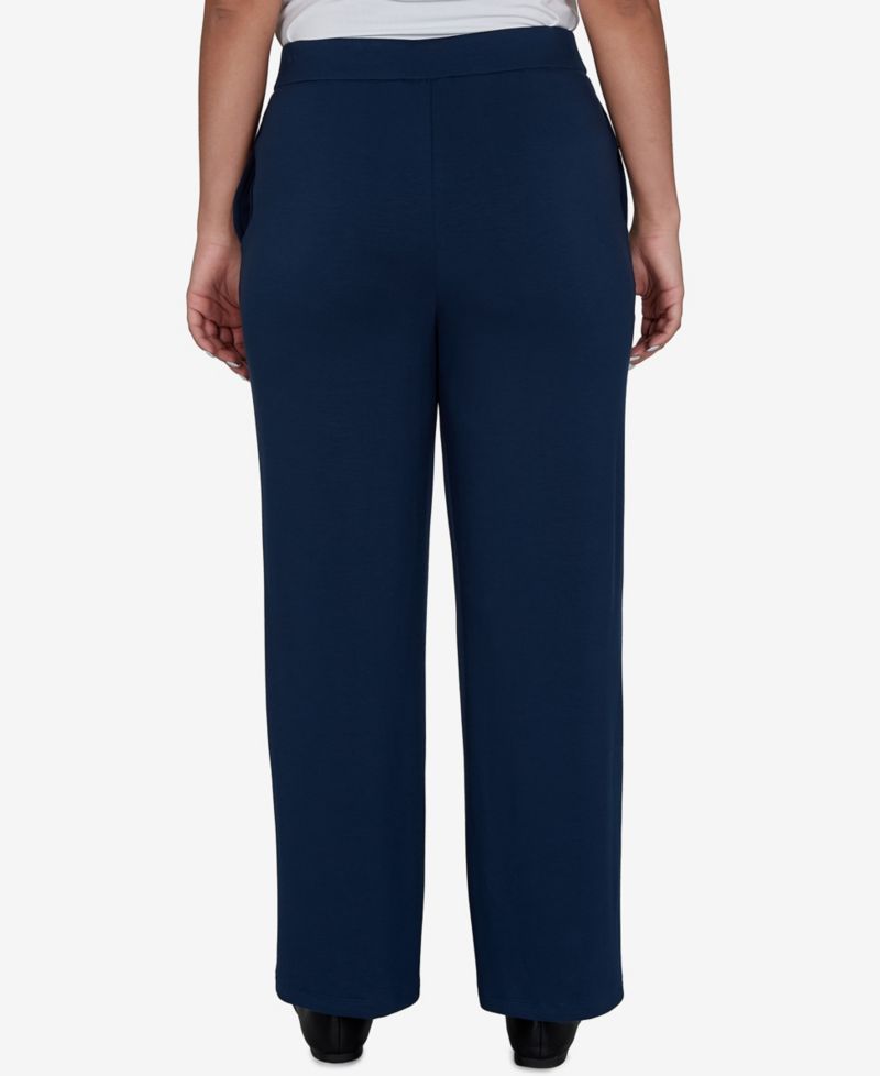 Petite Pull-On Straight-Leg Pants