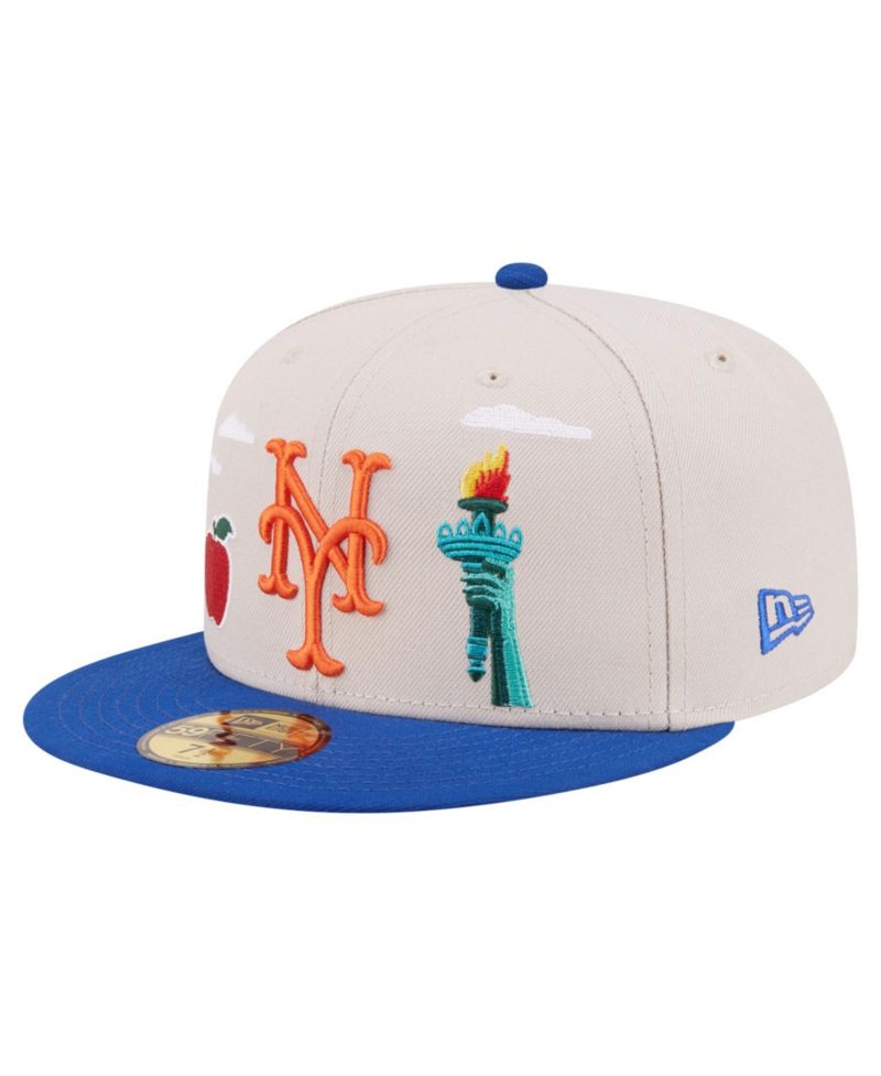 Men's Khaki New York Mets City Icon 59FIFTY Fitted Hat