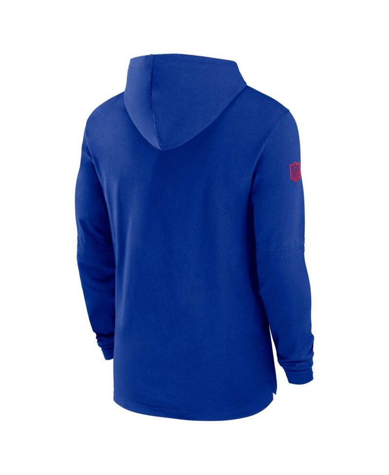 Men's Royal Buffalo Bills Sideline Hoodie Performance Long Sleeve T-Shirt