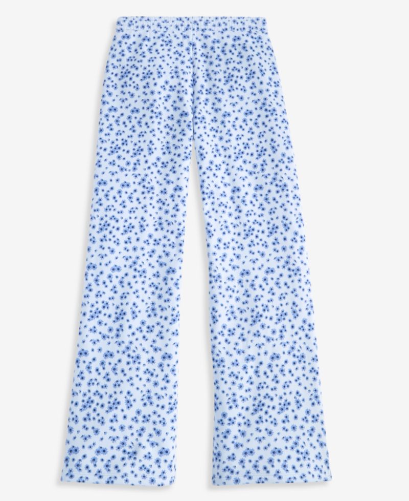 Girls' XS-XL Floral-Print Wide-Leg Sweatpants