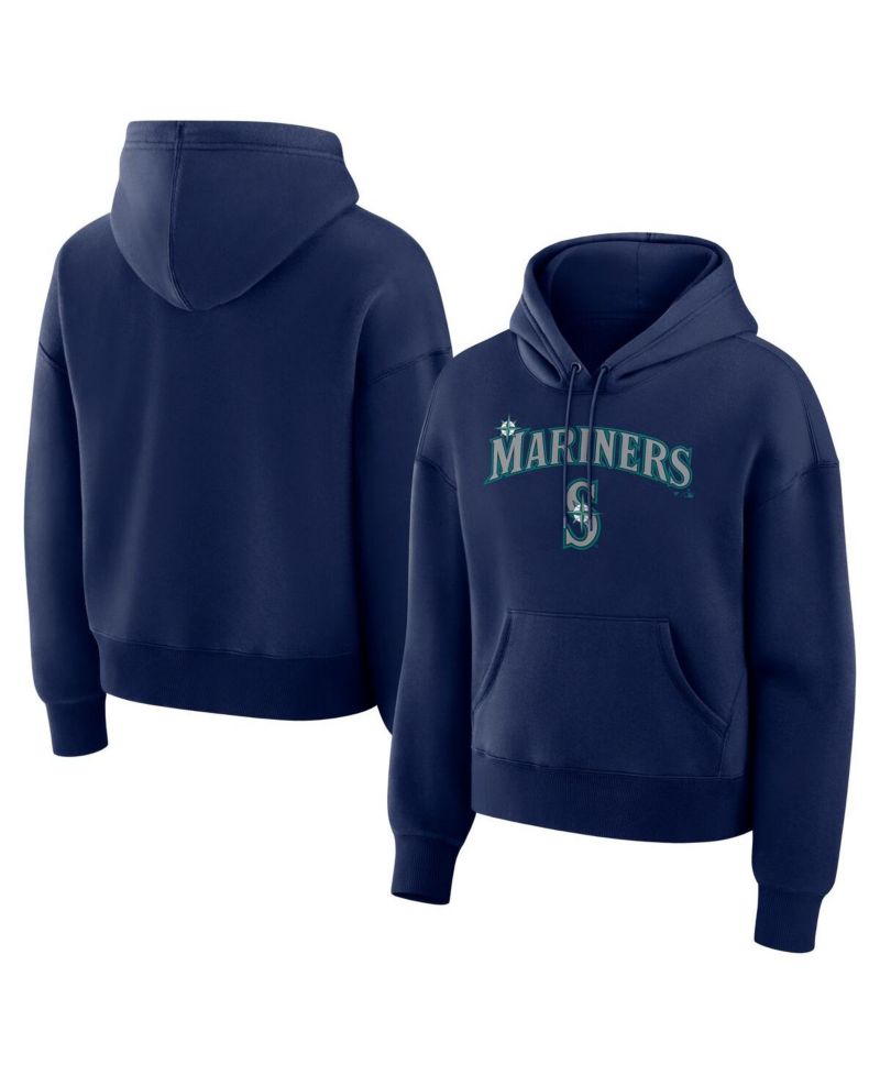 Women's Navy Seattle Mariners Lockup Legacy Fleece Hoodie