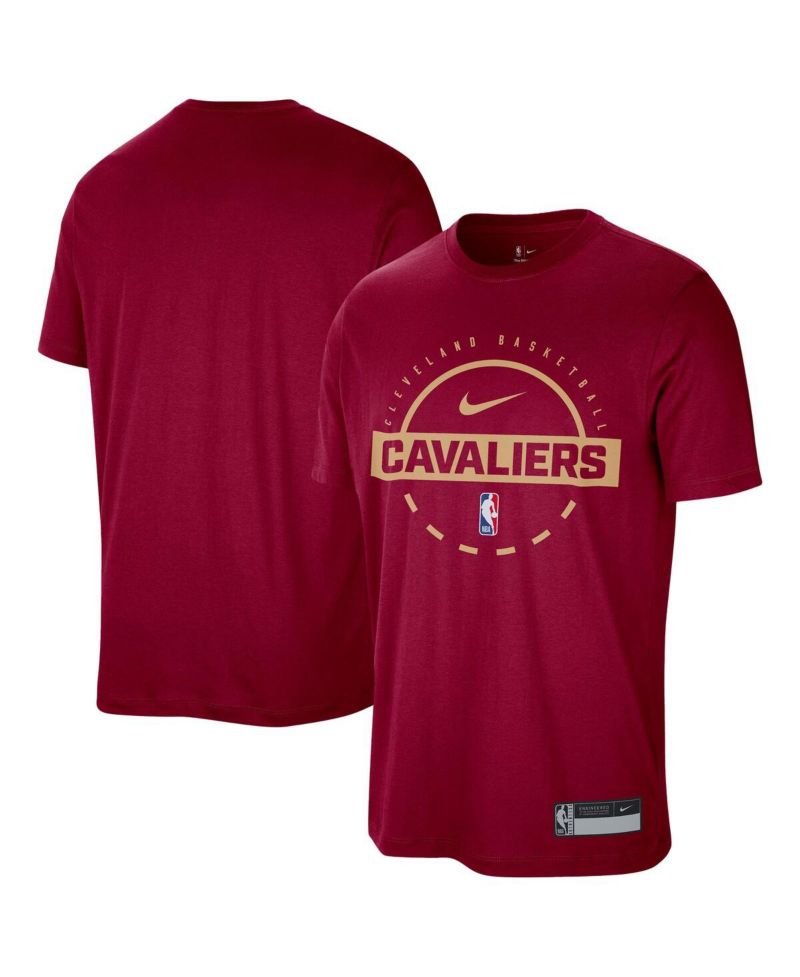 Men's Wine Cleveland Cavaliers 2025/26 On-Court Flare Performance Practice T-Shirt