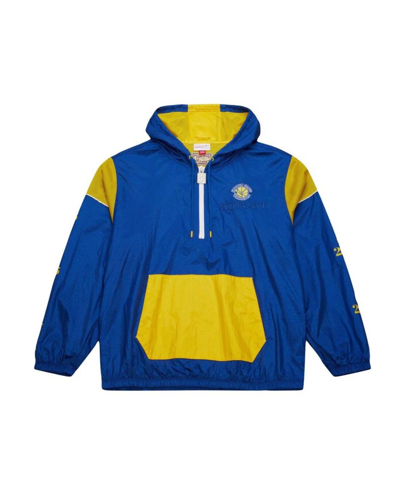 Men's and Women's Royal Golden State Warriors Hardwood Classics Team OG 3.0 Anorak Half-Zip Windbreaker Jacket
