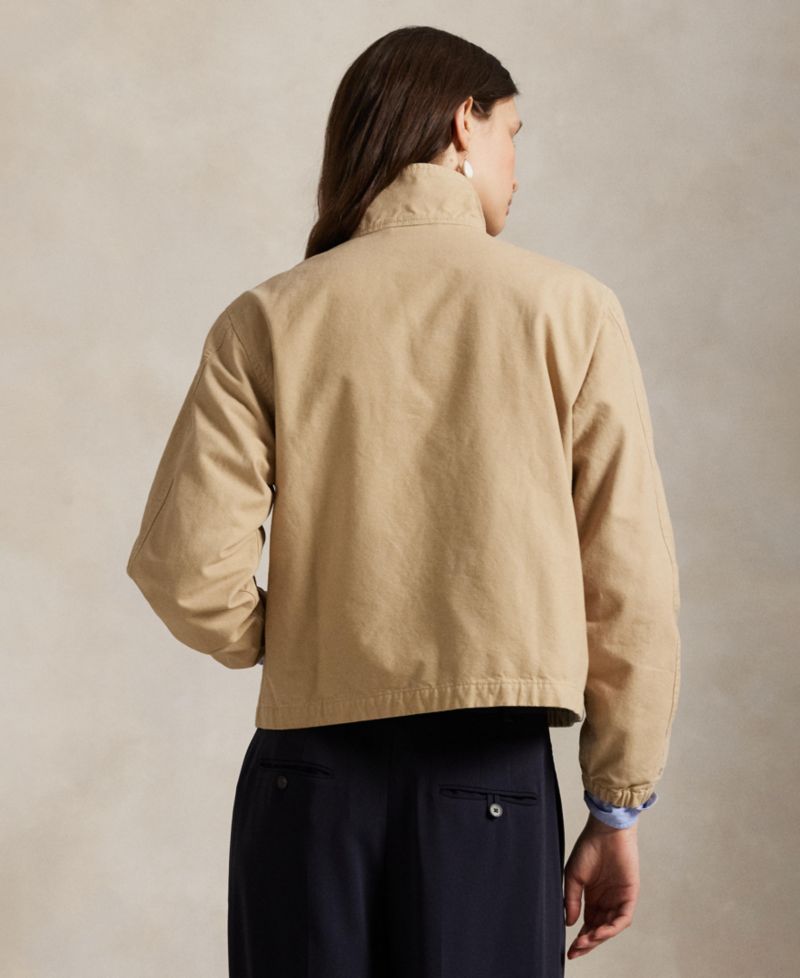 Women's Canvas Stand Collar Jacket