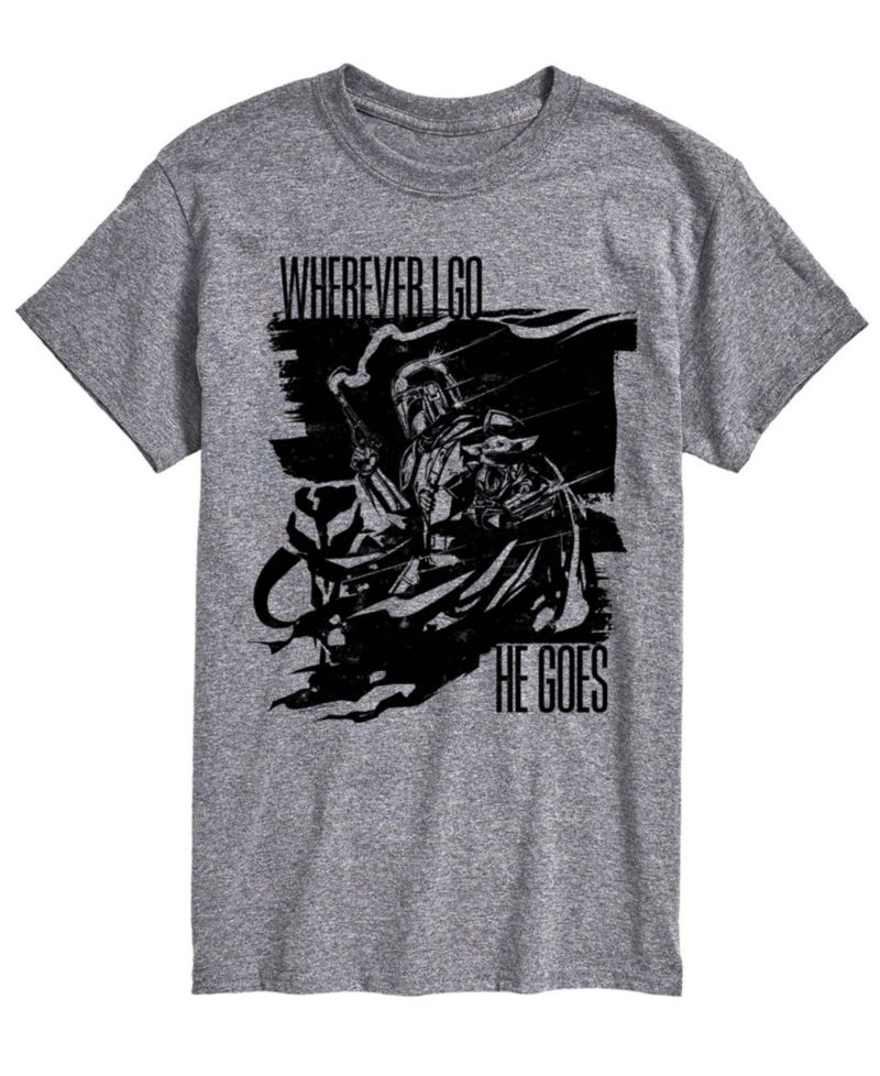 Men's The Mandalorian & Grogu Wherever I Go Graphic T-Shirt