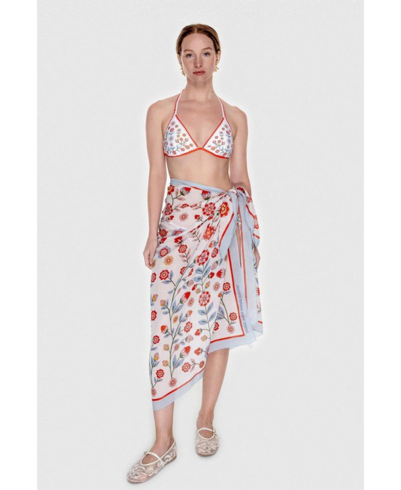 Women's Beach Sarong Wrap - Flower Garden