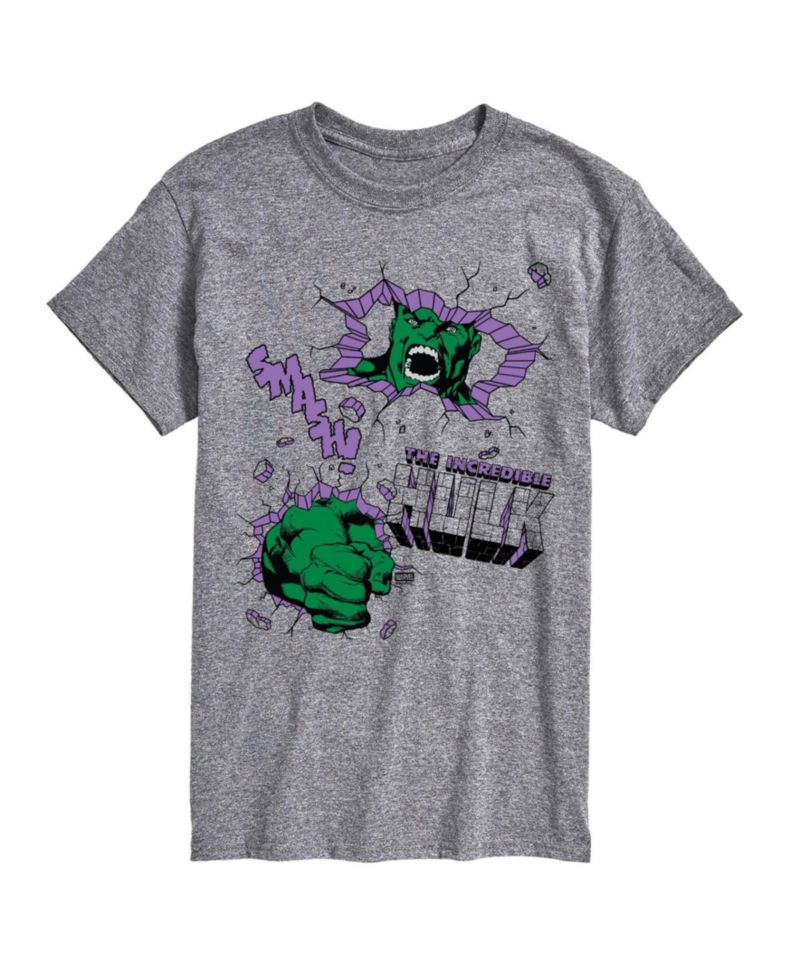 Men's The Hulk Punch Wall Short-Sleeve Graphic T-Shirt