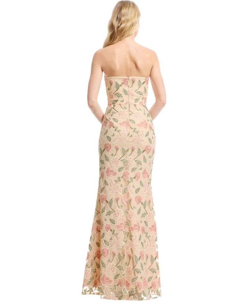 Women's Sheridan Strapless Sweetheart Floral-Embroidered Mermaid Gown