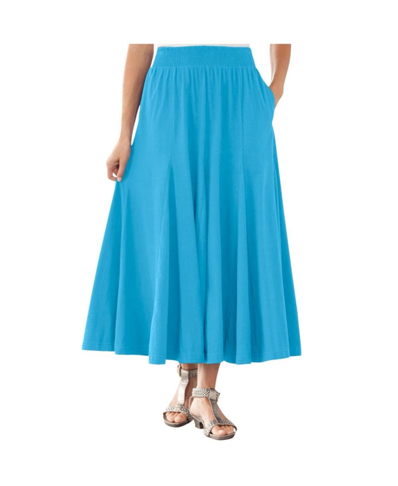 Plus Size Within Wide Elastic Waist Skirt