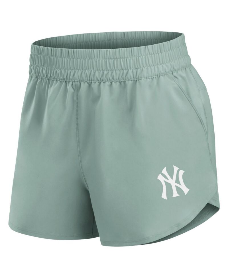 Women's Green New York Yankees Studio Woven Vibe Shorts