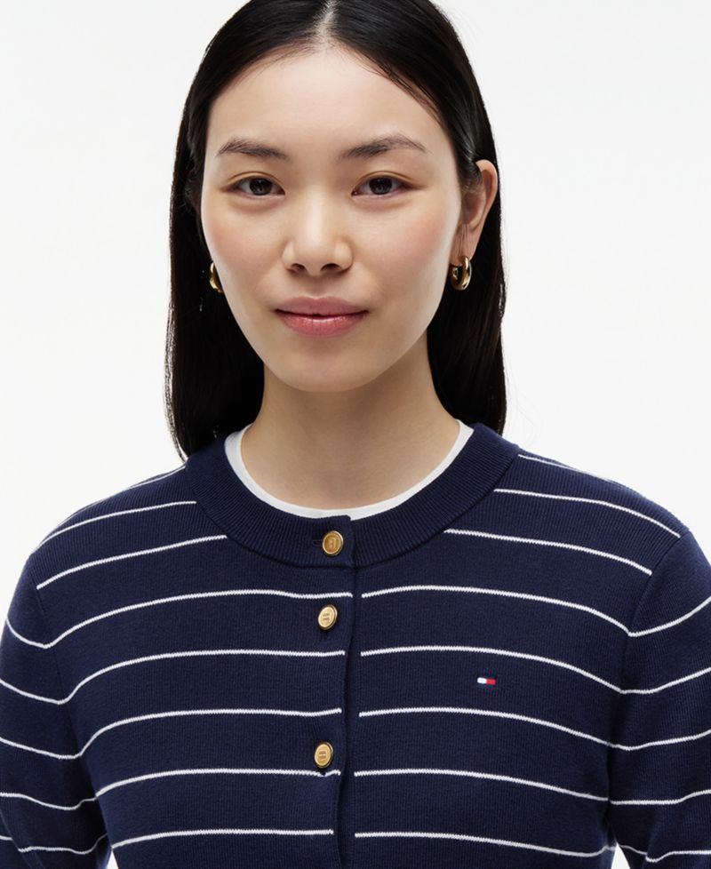 Women's Crewneck Cotton Cardigan