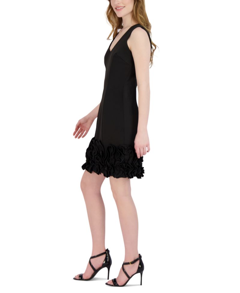 Ruffle-Hem Sheath Dress