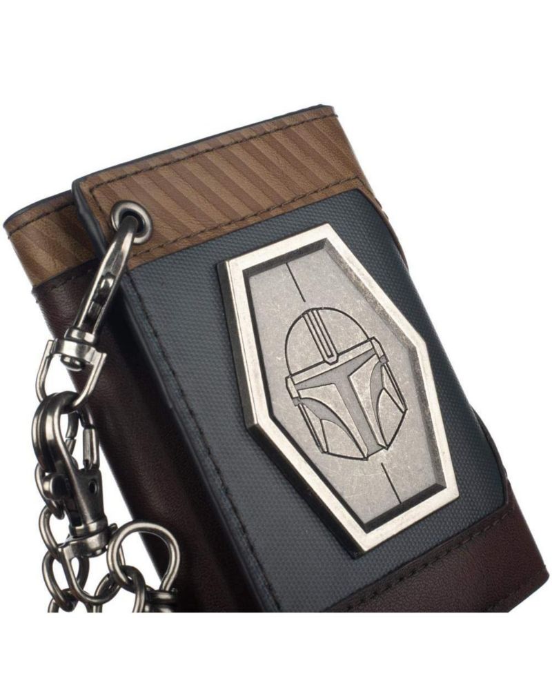 Men's Chain Wallet with Metal Shield