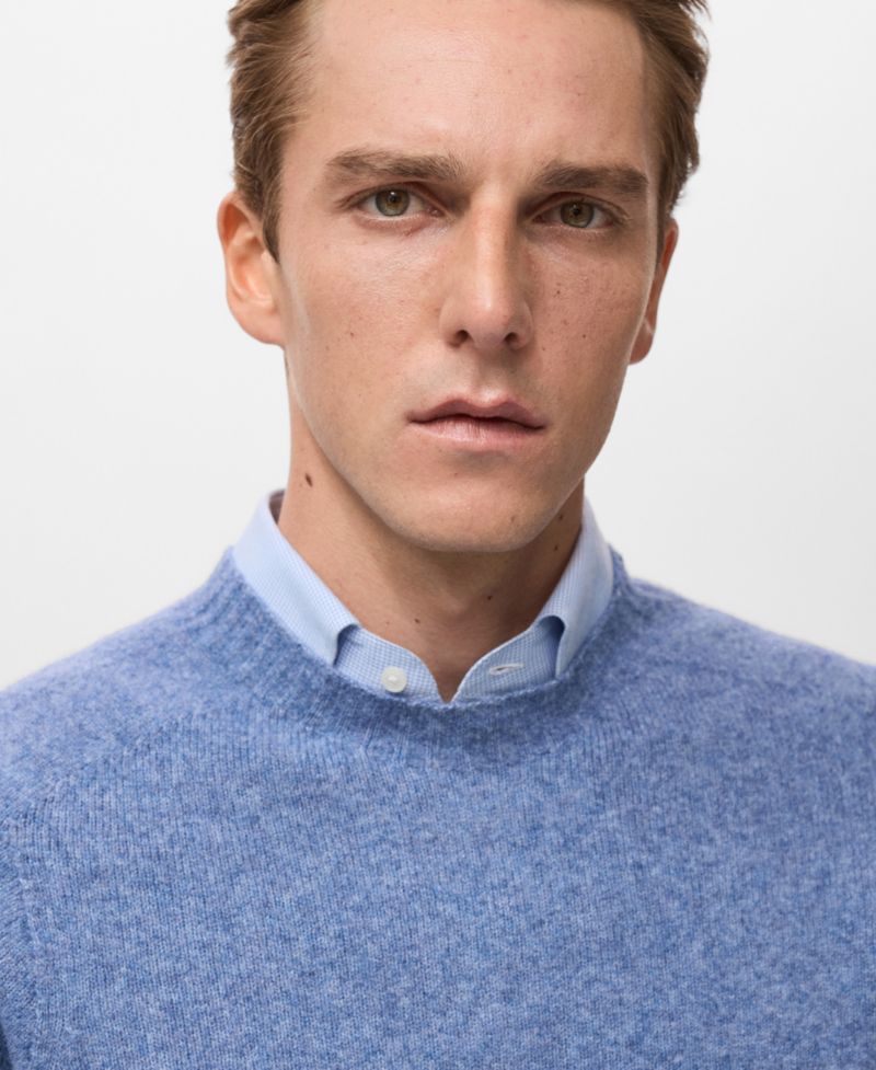 Men's Knitted Wool Blend Sweater