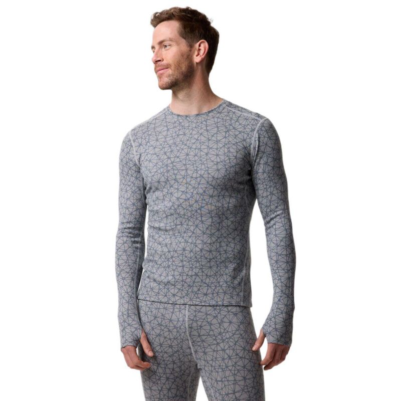 Men's Cedars RWS Merino Mid-Wt Baselayer Crew Top Midweight Long Underwear Tops