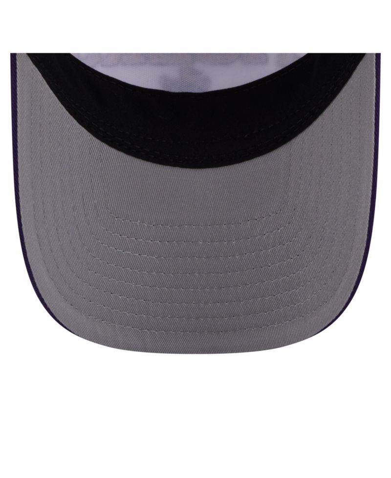 Men's White/Purple LSU Tigers Arch Two-Tone Rope 9FORTY A-Frame M-Crown Adjustable Hat